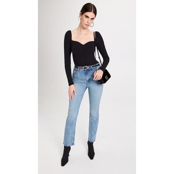 Reformation October Knit Top Black - S - Picture 5 of 7